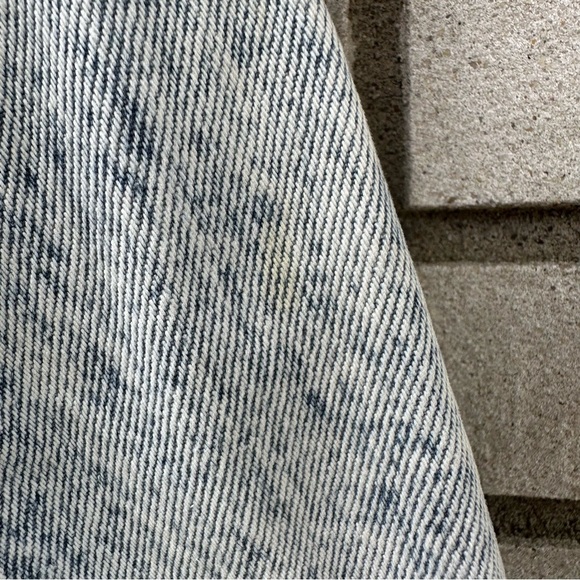 Vintage Acid Wash Denim Leather Fringe Jacket Western Cowboy Rodeo Blazer M - Picture 10 of 10